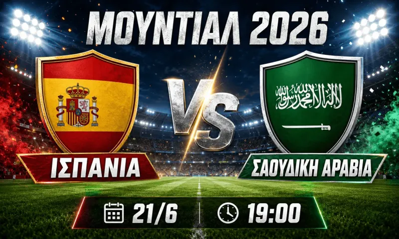Ισπανία - Σαουδική Αραβία : Σε ποιο κανάλι παίζει σήμερα ο αγώνας