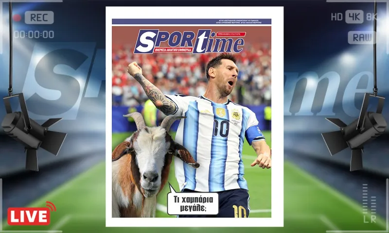 Πρωτοσέλιδο Sportime (23/6) : Ο Μέσι είναι πρώτος σε όλα!