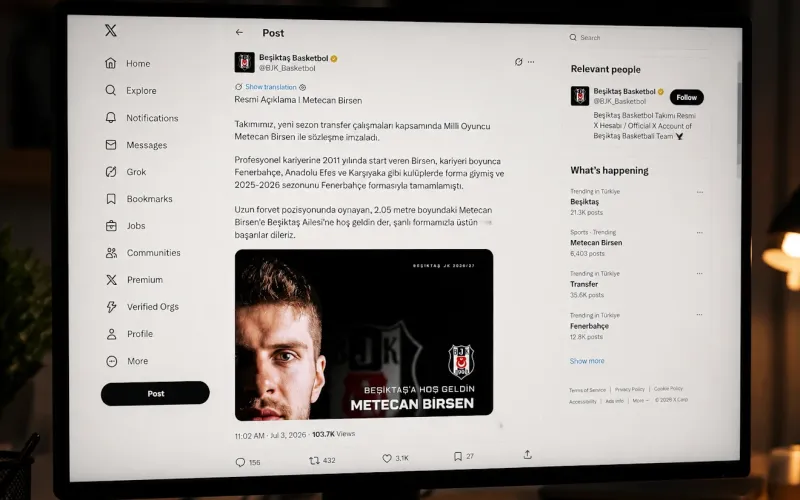 Η Μπεσίκτας ανακοίνωσε τον Μετετσάν Μπιρσέν