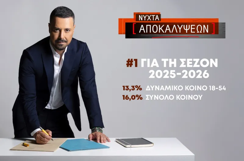ΑΝΤ1: Πρωτιά για τη «Νύχτα Αποκαλύψεων» του Πέτρου Κουσουλού τη σεζόν 2025-2026