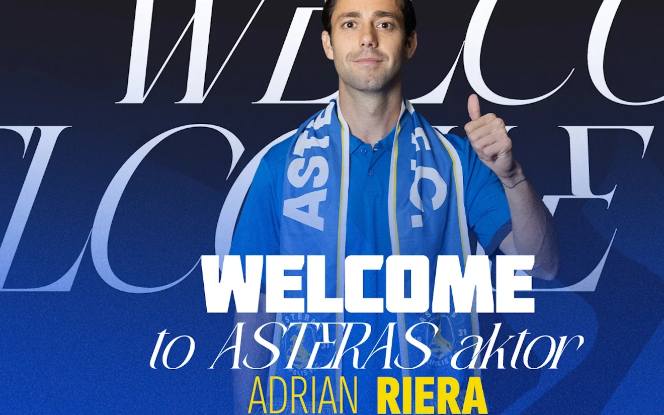 Ο Adrian Riera επιστρέφει στον ASTERAS AKTOR για τη νέα σεζόν