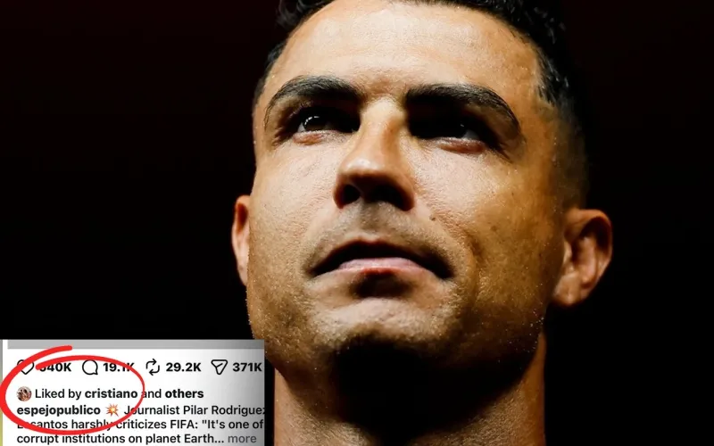 Ο επίσημος λογαριασμός του Κριστιάνο Ρονάλντο έκανε like σε ανάρτηση με βαριές κατηγορίες κατά της FIFA