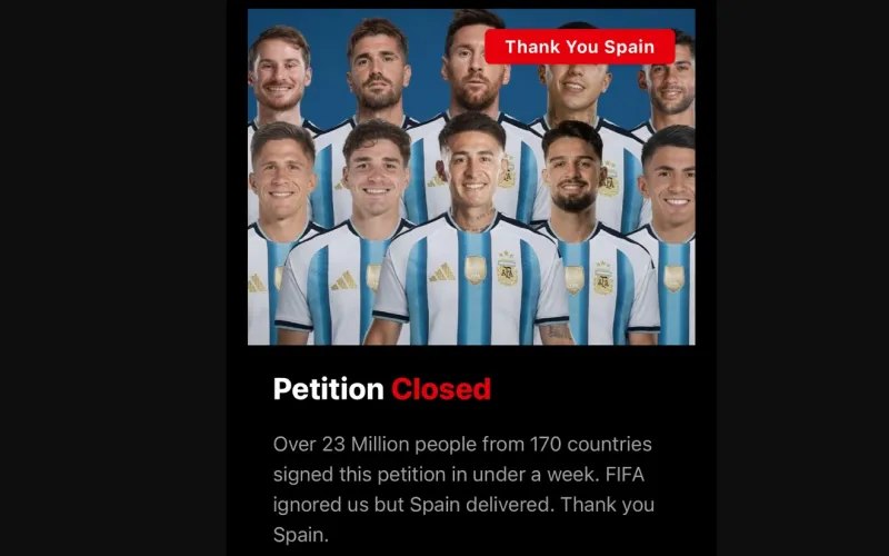 Argentina Out: Πάνω από 23 εκατομμύρια υπογραφές για τον αποκλεισμό της Αργεντινής από τα Μουντιάλ