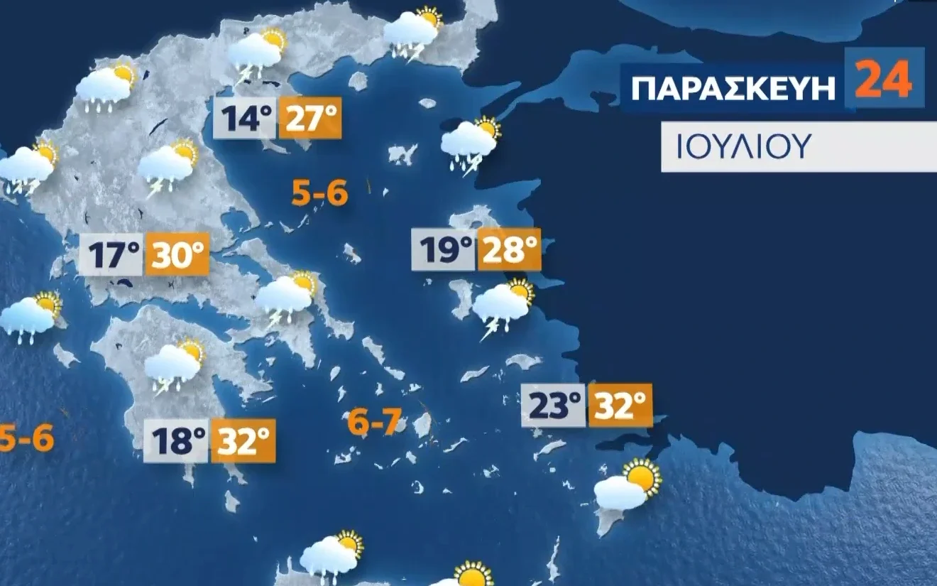 Έντονη κακοκαιρία και μεταβολή του καιρού στην Ελλάδα