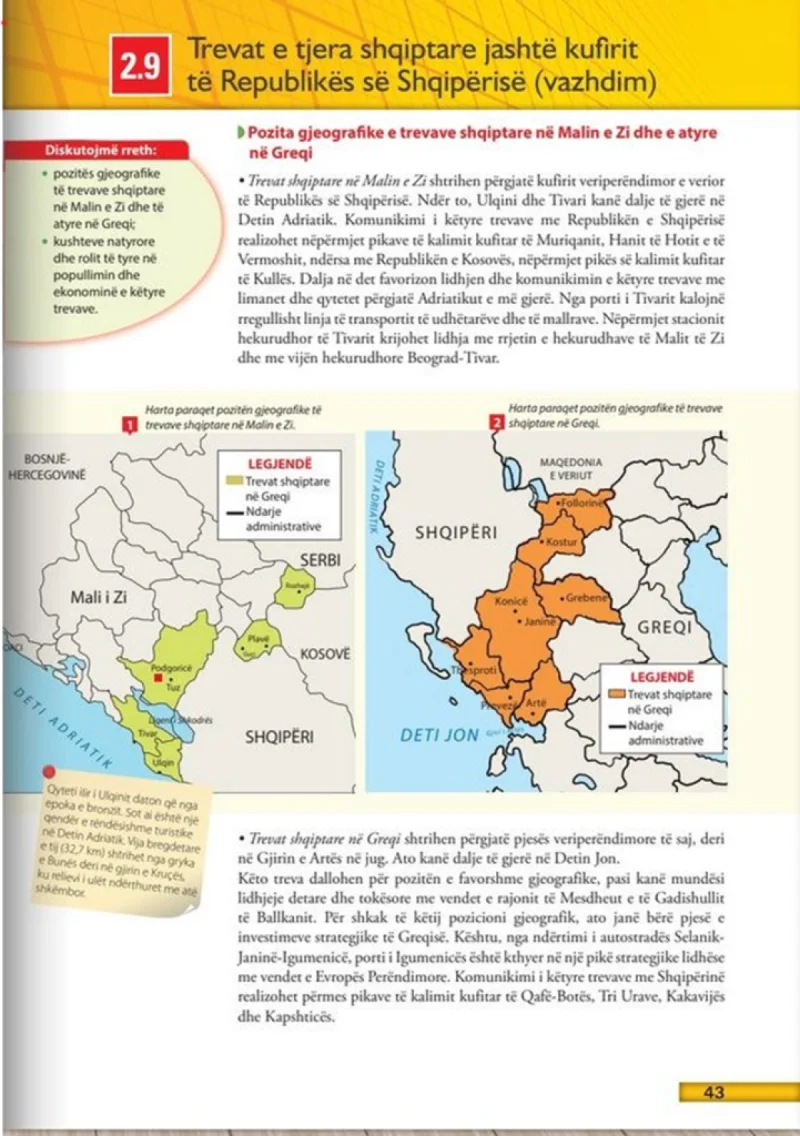 Οι προκλητικοί χάρτες στα σχολεία της Αλβανίας.