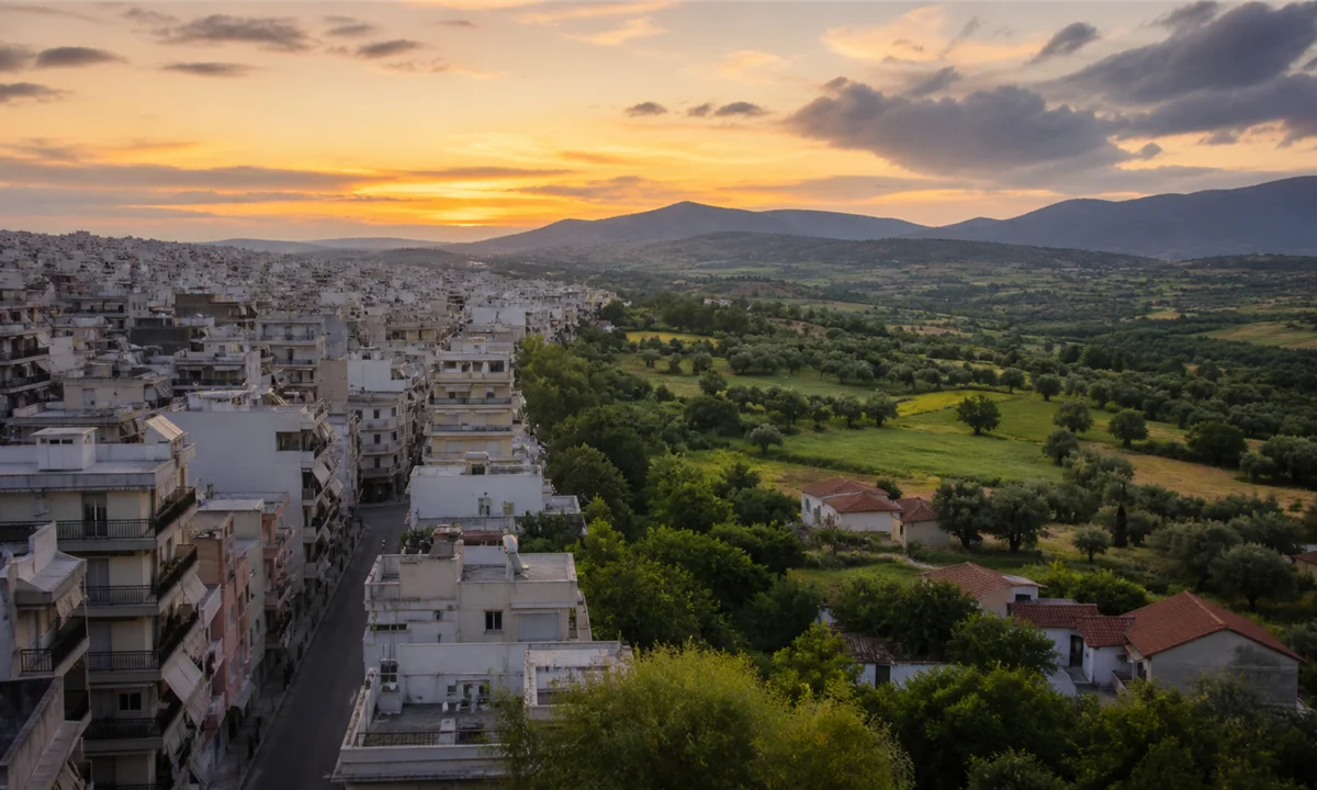 Ένα συνεχές τοπίο από πυκνή πόλη έως ήσυχη ύπαιθρο αποτυπώνει το δίλημμα του τόπου κατοικίας. Πηγή: Sportime.gr