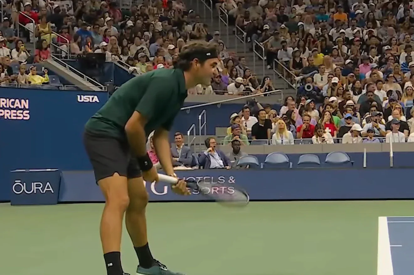 Ο Ρότζερ Φέντερερ στην επιστροφή του στο US Open