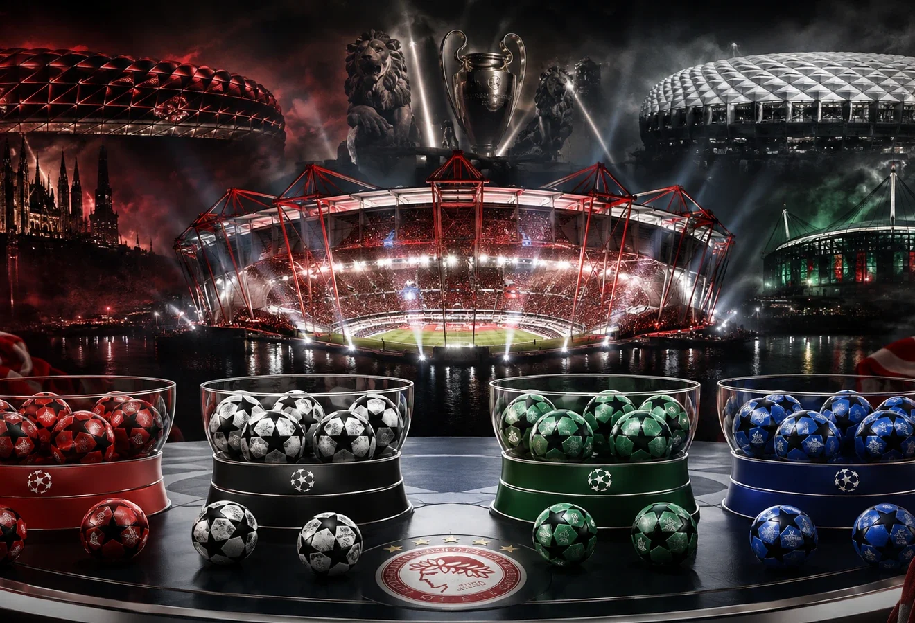 Ο Ολυμπιακός πριν από την κλήρωση του Europa League