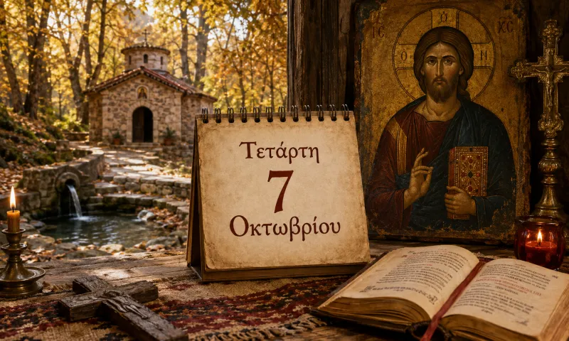 Ποιοι γιορτάζουν σήμερα – Τετάρτη 7 Οκτωβρίου