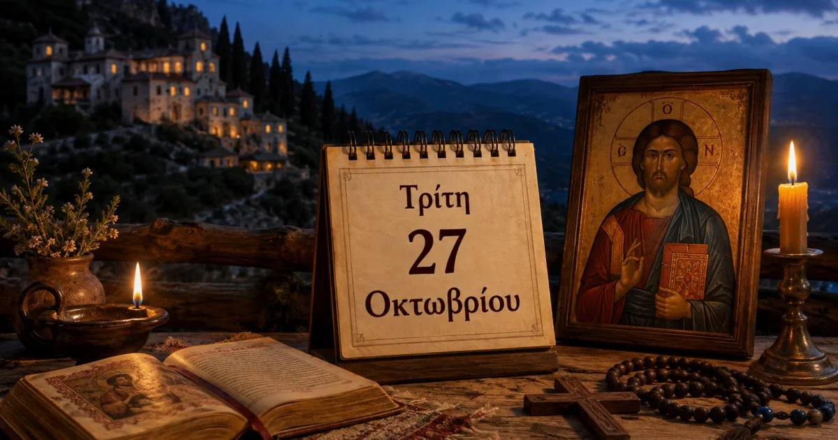 Ποιοι γιορτάζουν σήμερα 27 Οκτωβρίου | Αθλητικά στο LivePress.gr