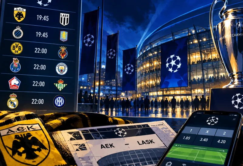 Champions League: Πρεμιέρα στη League Phase με ειδικά στοιχήματα για την ΑΕΚ από το ΠΑΜΕ ΣΤΟΙΧΗΜΑ