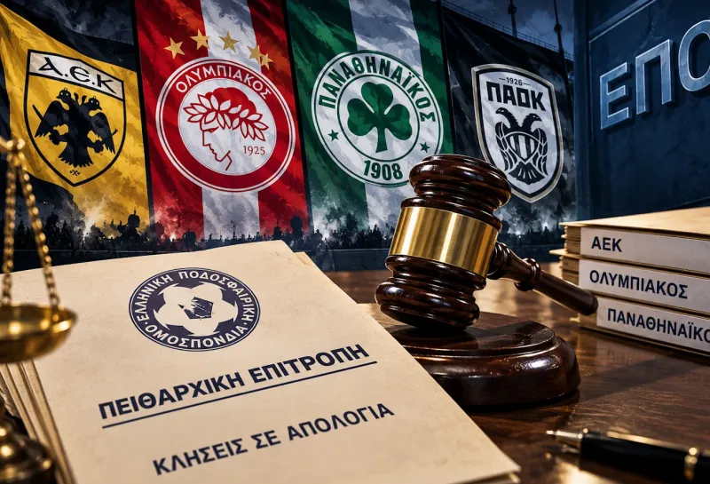 Super League: Σε απολογία ΑΕΚ, Ολυμπιακός και Παναθηναϊκός για την 3η αγωνιστική
