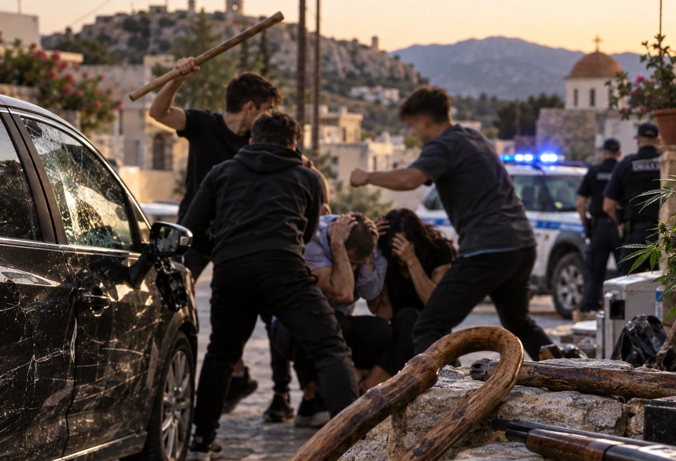 Αστυνομική έρευνα για επίθεση σε ζευγάρι στο Ηράκλειο (AI generated photo)