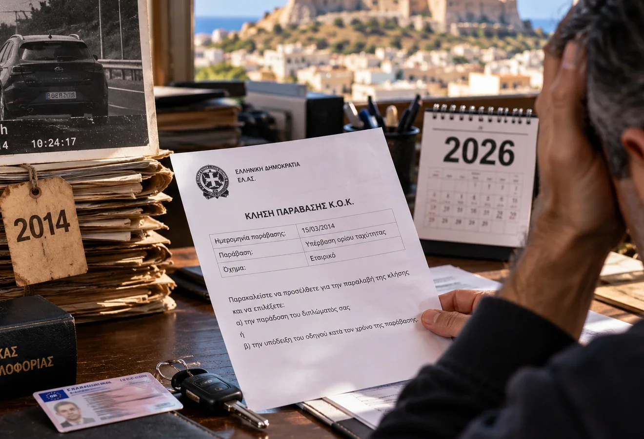 Υπόθεση παλιάς κλήσης της Τροχαίας στο Ηράκλειο (AI photo)