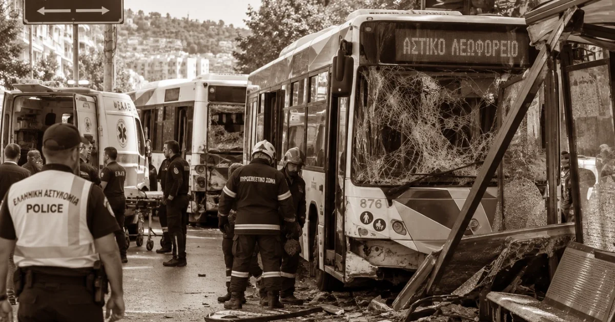 Θεσσαλονίκη: Λεωφορείο έπεσε πάνω σε στάση | Αθλητικά στο PlusTV.gr