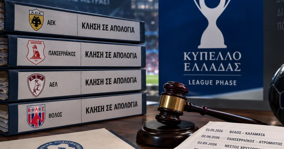Κύπελλο Ελλάδας: Σε απολογία ΑΕΚ και άλλες 3 ΠΑΕ | Αθλητικά στο PlusTV.gr
