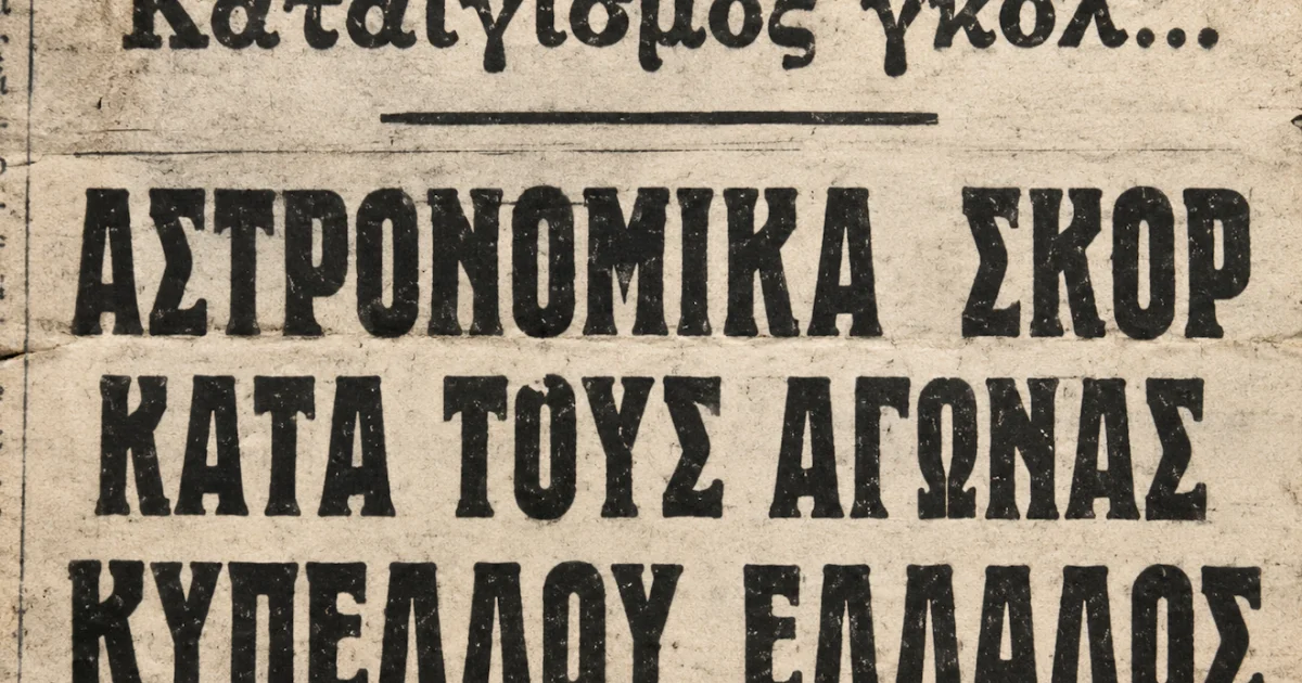 Σαν σήμερα: Το ιστορικό 23-0 στο Κύπελλο Ελλάδας | Αθλητικά στο LivePress.gr