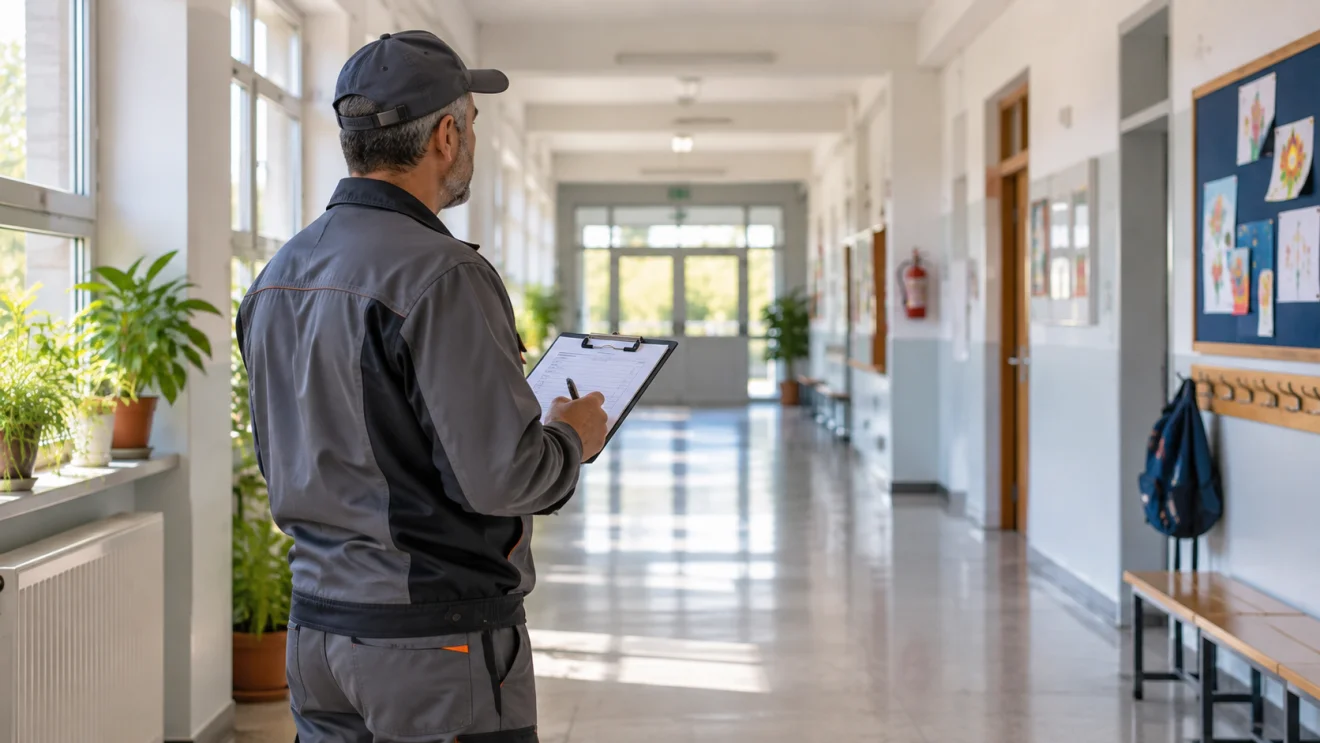 Καλοσυντηρημένος σχολικός χώρος με καθημερινό έλεγχο συντήρησης.