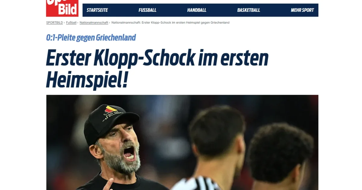 Ελλάδα: Τι γράφει ο γερμανικός Τύπος για το 0-1 | Αθλητικά στο LivePress.gr
