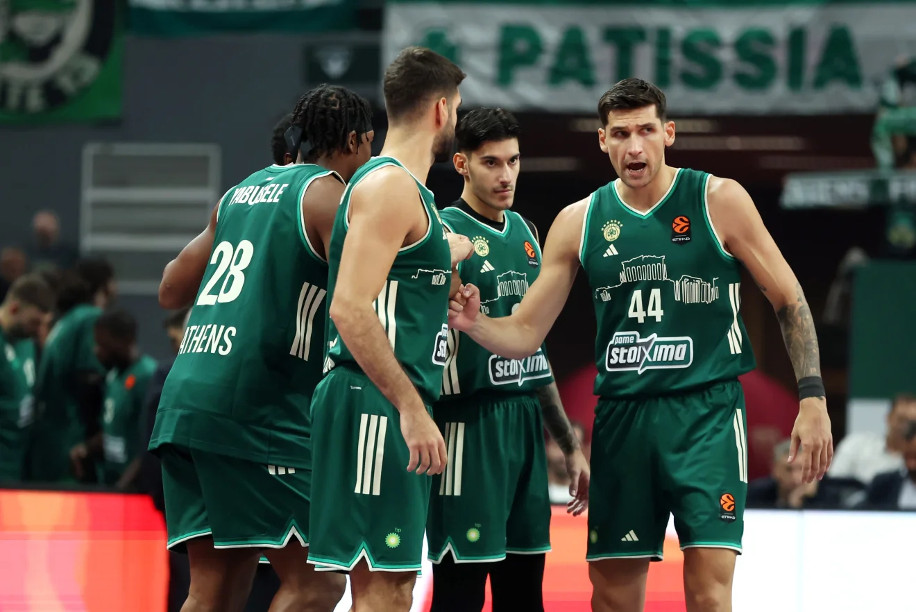 Παίκτες του Παναθηναϊκού σε αγώνα της EuroLeague