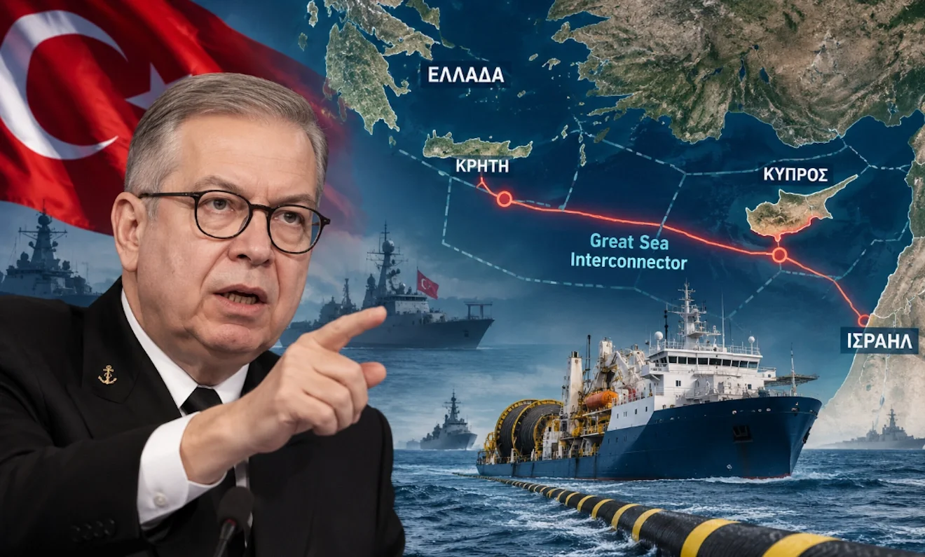 Εικαστικό για την Τουρκία και το καλώδιο / Φωτογραφία: Intime