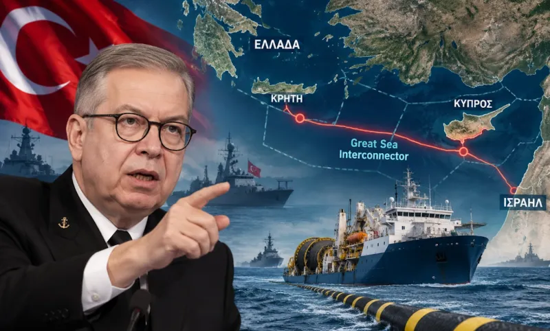 Τουρκία: «Ούτε ένα πλοίο χωρίς την άδειά μας» για το καλώδιο Ελλάδας - Κύπρου