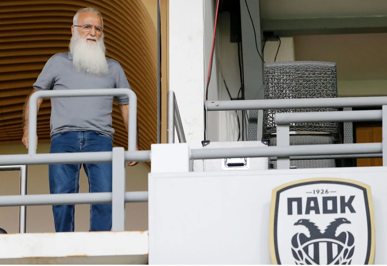 Ο Ιβάν Σαββίδης στην Τούμπα / Φωτογραφία: Intime