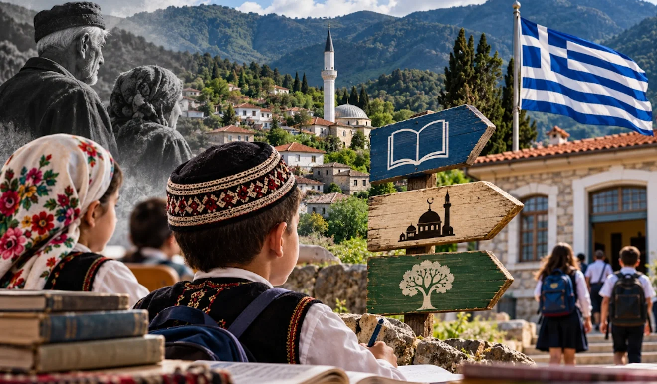 Εικαστικό με Πομάκους και σχολεία
