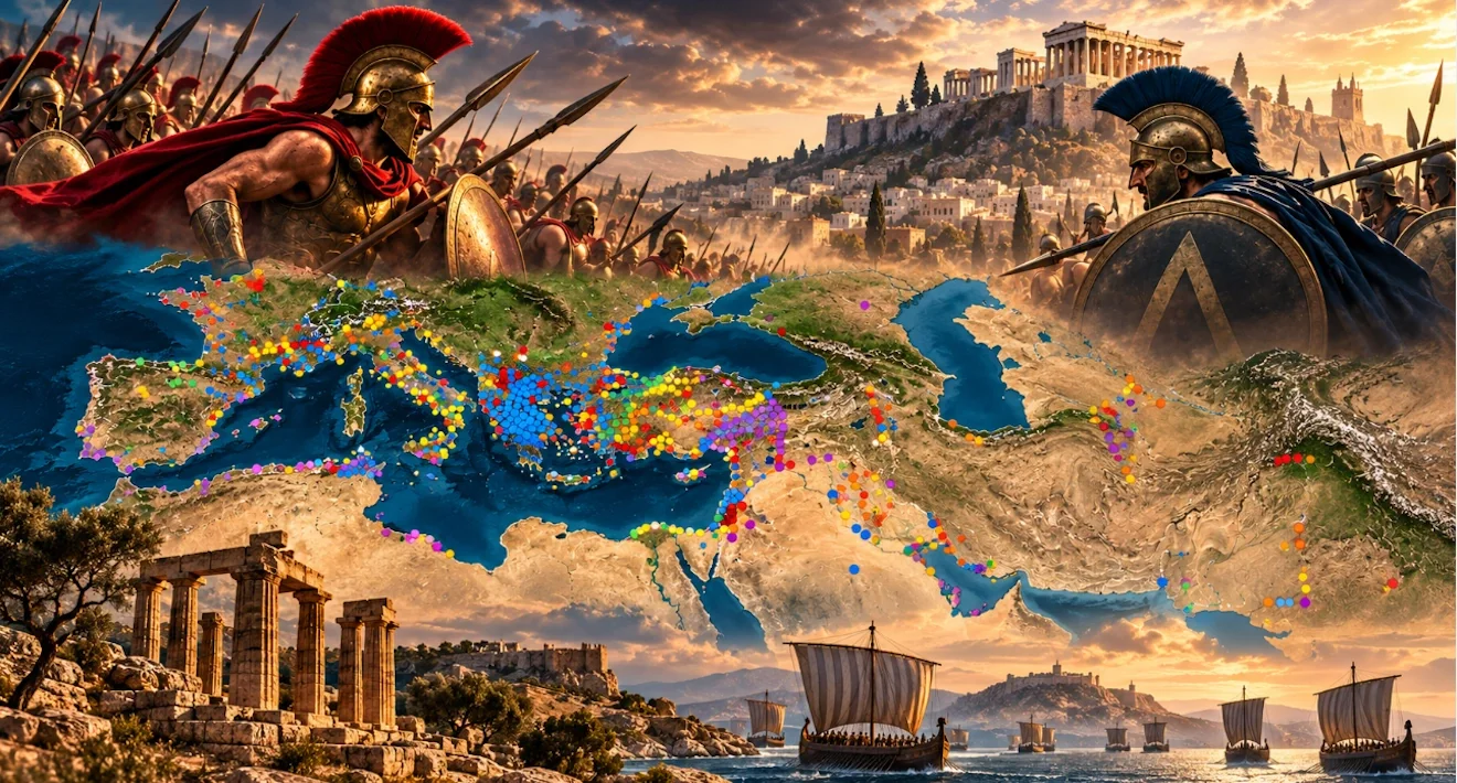 Εικαστικό για τις μάχες των Ελλήνων