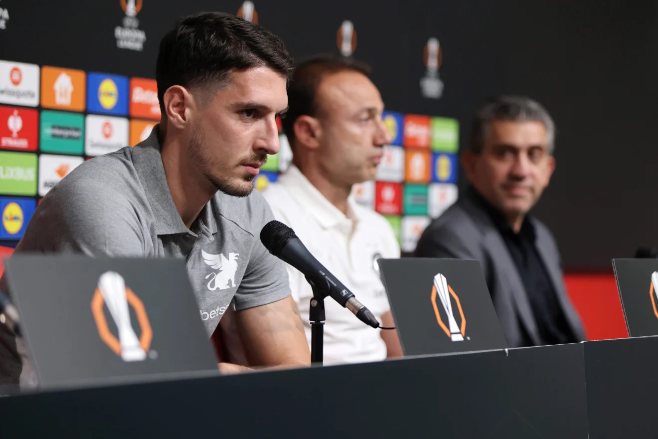 ΣΥΝΕΝΤΕΥΞΗ ΤΥΠΟΥ ΤΗΣ ΟΜΑΔΑΣ ΤΟΥ ΟΦΗ ΡΕΝ - ΟΦΗ EUROPA LEAGUE 2026-2027 INTIME SPORTS / Image Online