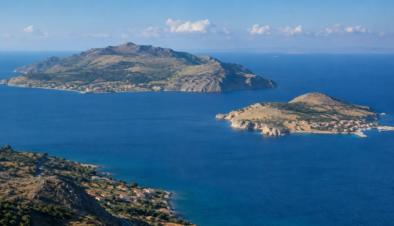 Εικαστικό για τη διένεξη στο Αιγαίο και την ΑΟΖ