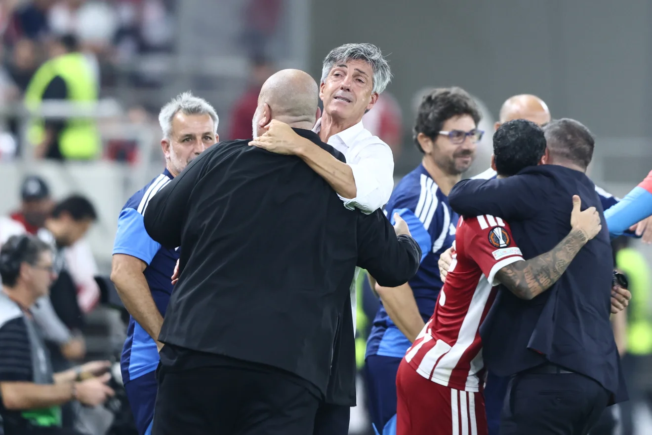 Ο Ιμανόλ Αλγκουαθίλ σε στιγμιότυπο από την αναμέτρηση του Ολυμπιακού με τη Σπάρτα Πράγας στο «Γ. Καραϊσκάκης». Πηγή: INTIME