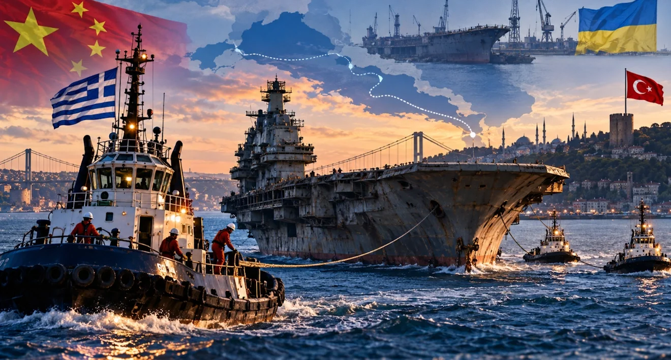 Εικαστικό με το αεροπλανοφόρο της Κίνας
