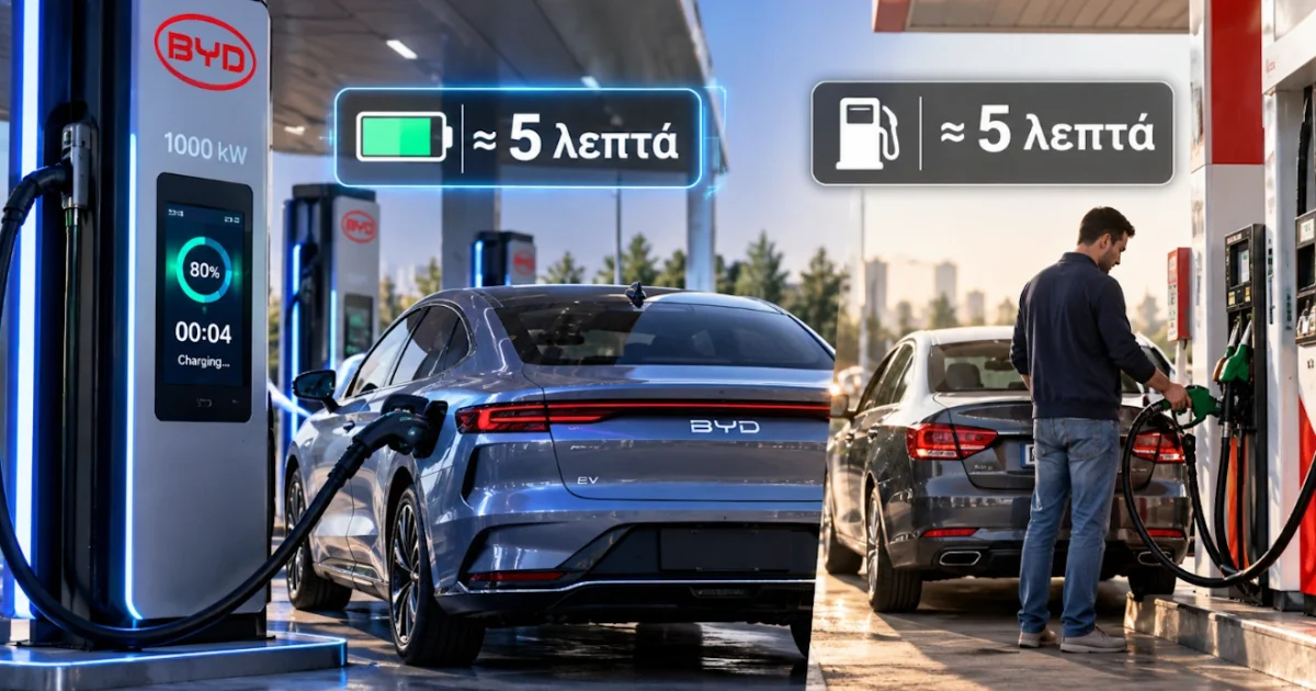 BYD: Φόρτιση ηλεκτρικού όσο γρήγορα βάζεις βενζίνη | Αθλητικά στο LivePress.gr