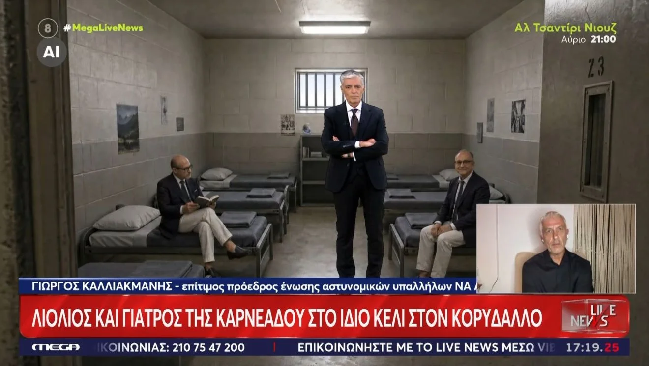 Το εικαστικό για τη φυλακή Λιόλιου και γιατρό Καρνεάδου.