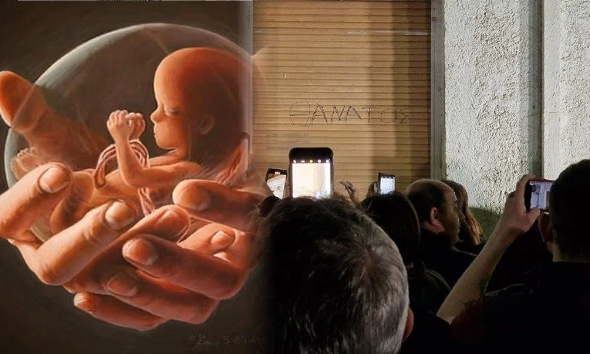 Πλήθη οργισμένων ανθρώπων ρίχνουν το ανάθεμα στην φερόμενη ως παιδοκτόνο, άλλα σφυρίζουν αδιάφορα για την άμβλωση και τους 300.000 θανάτους αγέννητων παιδιών ανά έτος.