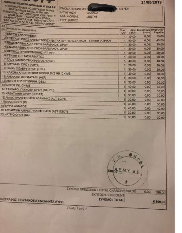 Σαντορίνη: Καναδός πλήρωσε... χρυσές εξετάσεις (pic)
