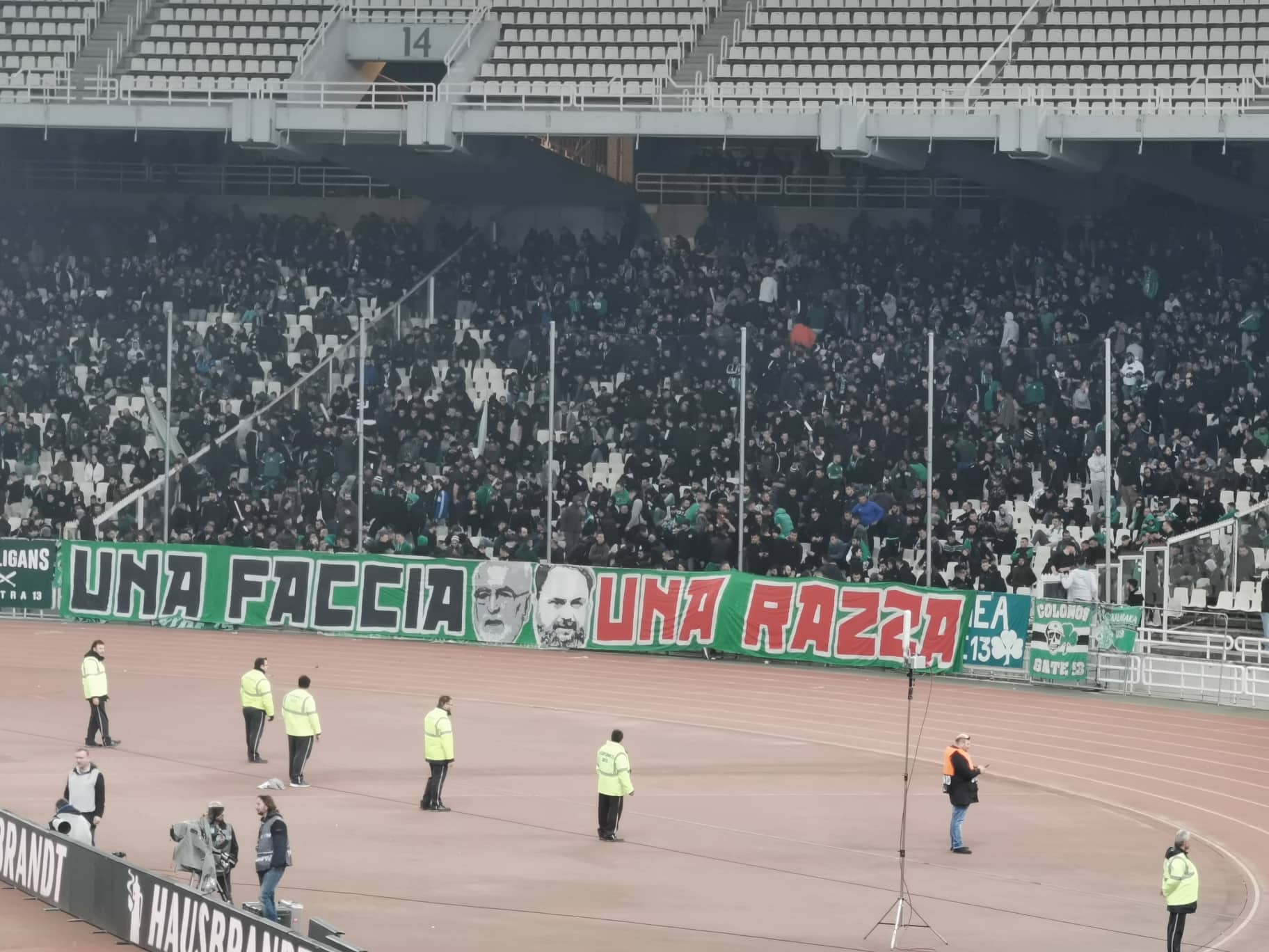 Παναθηναϊκός – ΠΑΟΚ: Πανό κατά Σαββίδη-Μαρινάκη (pic)