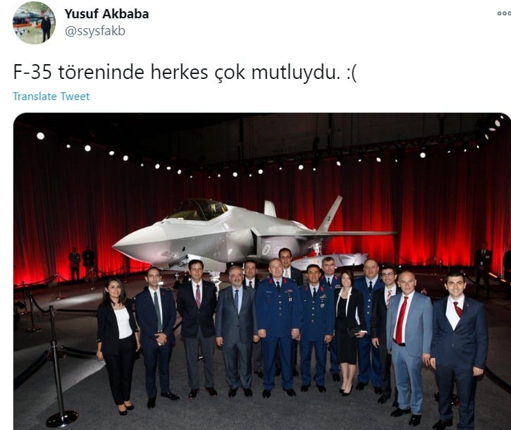 Τούρκοι: Απαρηγόρητη είναι η Τουρκία για την αποβολή της χώρας από το πρόγραμμα κατασκευής και αγοράς των αμερικανικών F-35.
