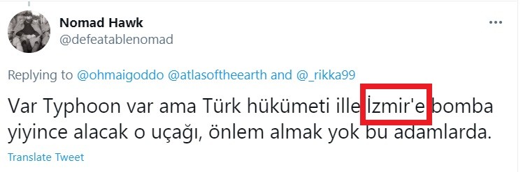 Τούρκοι: Χαμός γίνεται στο τουρκικό Twitter, με τους Τούρκους να προσπαθούν να βρουν τρόπους να αντιμετωπίσουν τα ελληνικά Rafale, ένδειξη του πόσο ενόχλησε η αγορά των γαλλικών μαχητικών από την Αθήνα.