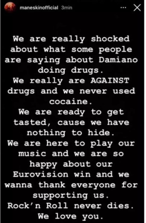 Η αλήθεια είναι πως ο Ιταλός νικητής της Eurovision και το συγκρότημα του και «περίεργα» λουκ είχαν και... μη συμβατή συμπεριφορά.