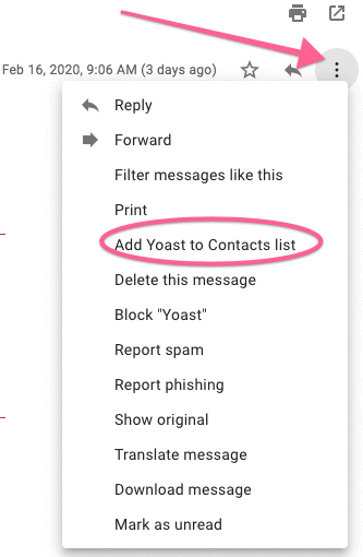 Contact list Sportiime