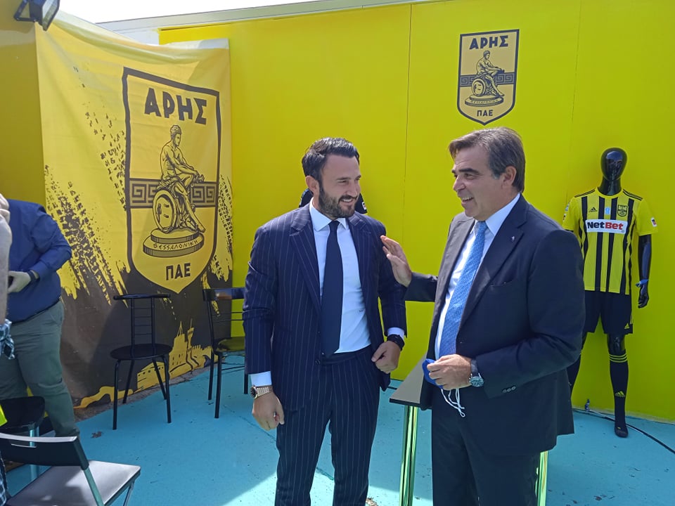Άρης: Συνάντηση Καρυπίδη με Σχοινά και Γεραπετρίτη στη ΔΕΘ (pics)