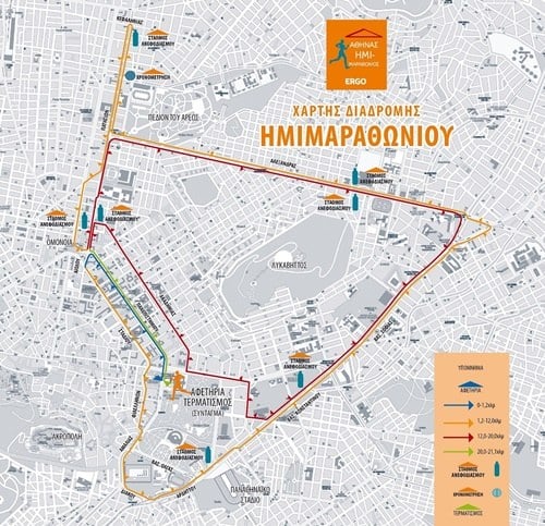Χάρτης ημιμαραθωνίου