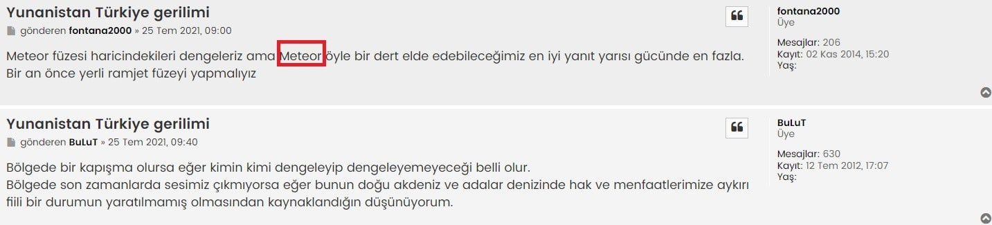 Toύρκοι: Όλα μπορούμε να τα αντιμετωπίσουμε εκτός από τους ελληνικούς Meteor