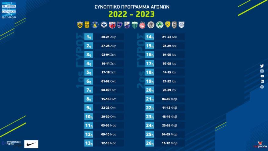 Super League kalentarii