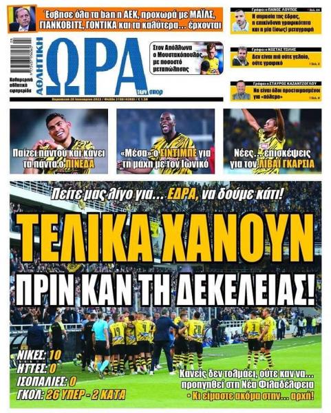 Πρωτοσέλιδα για την Παρασκευή 20 Ιανουαρίου 2023