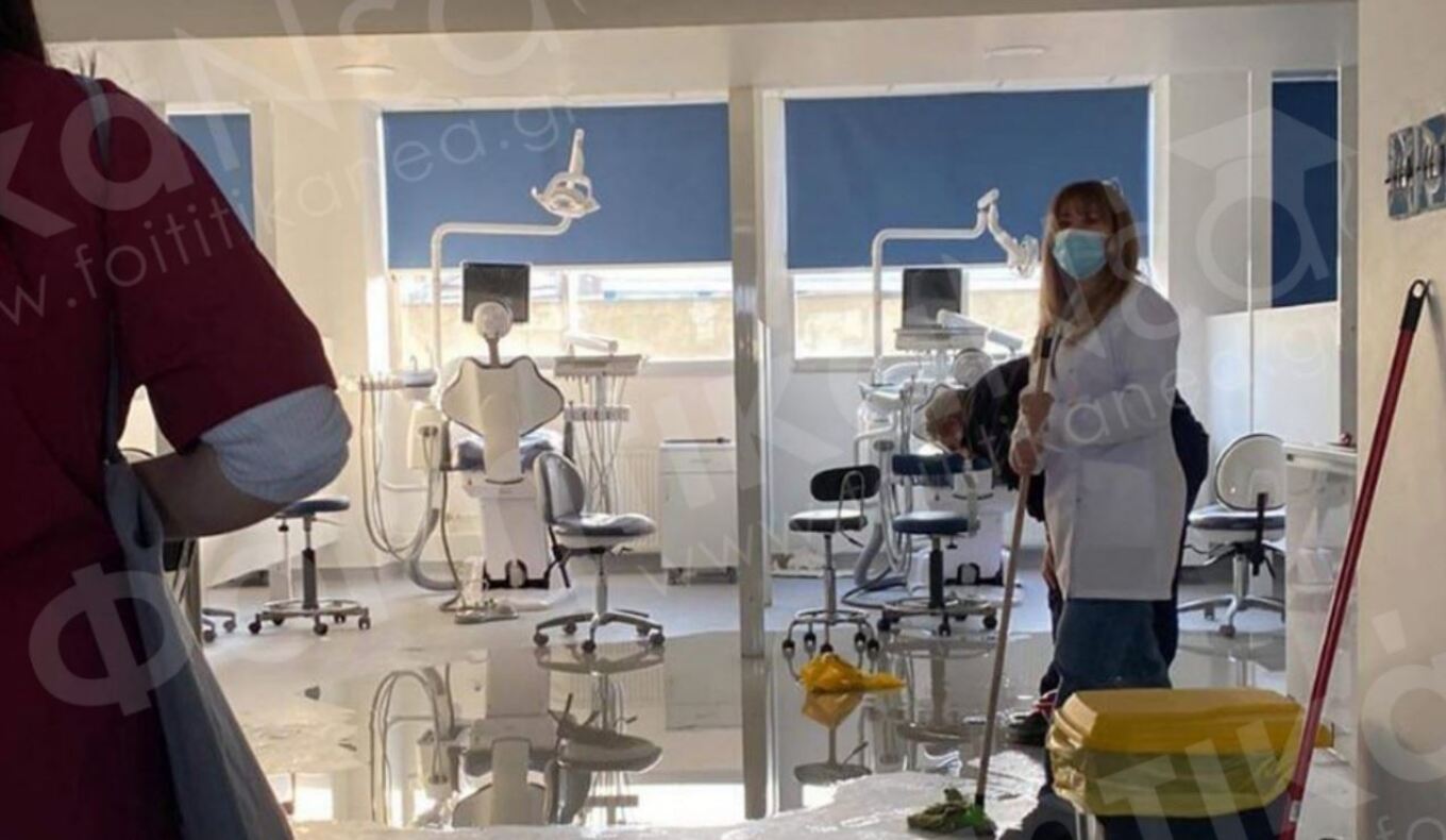 Ρημάζουν στην εγκατάλειψη και τη κακή συντήρηση τα πανεπιστήμια - Τριτοκοσμικές εικόνες στο Αριστοτέλειο Πανεπιστήμιο όπου κατέρρευσε ψευδοροφή.