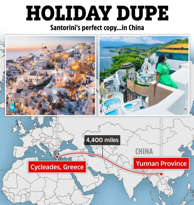 Οι Κινέζοι αντέγραψαν την Σαντορίνη και γίνεται χαμός από τουρίστες στην Κίνα
