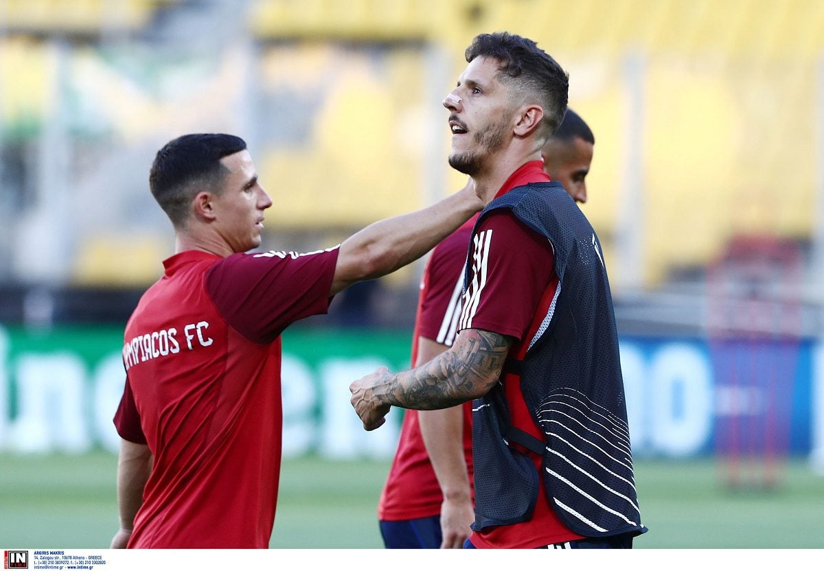 Τελικός Conference League: Προπόνηση Ολυμπιακού στην ΟΠΑΠ Arena.